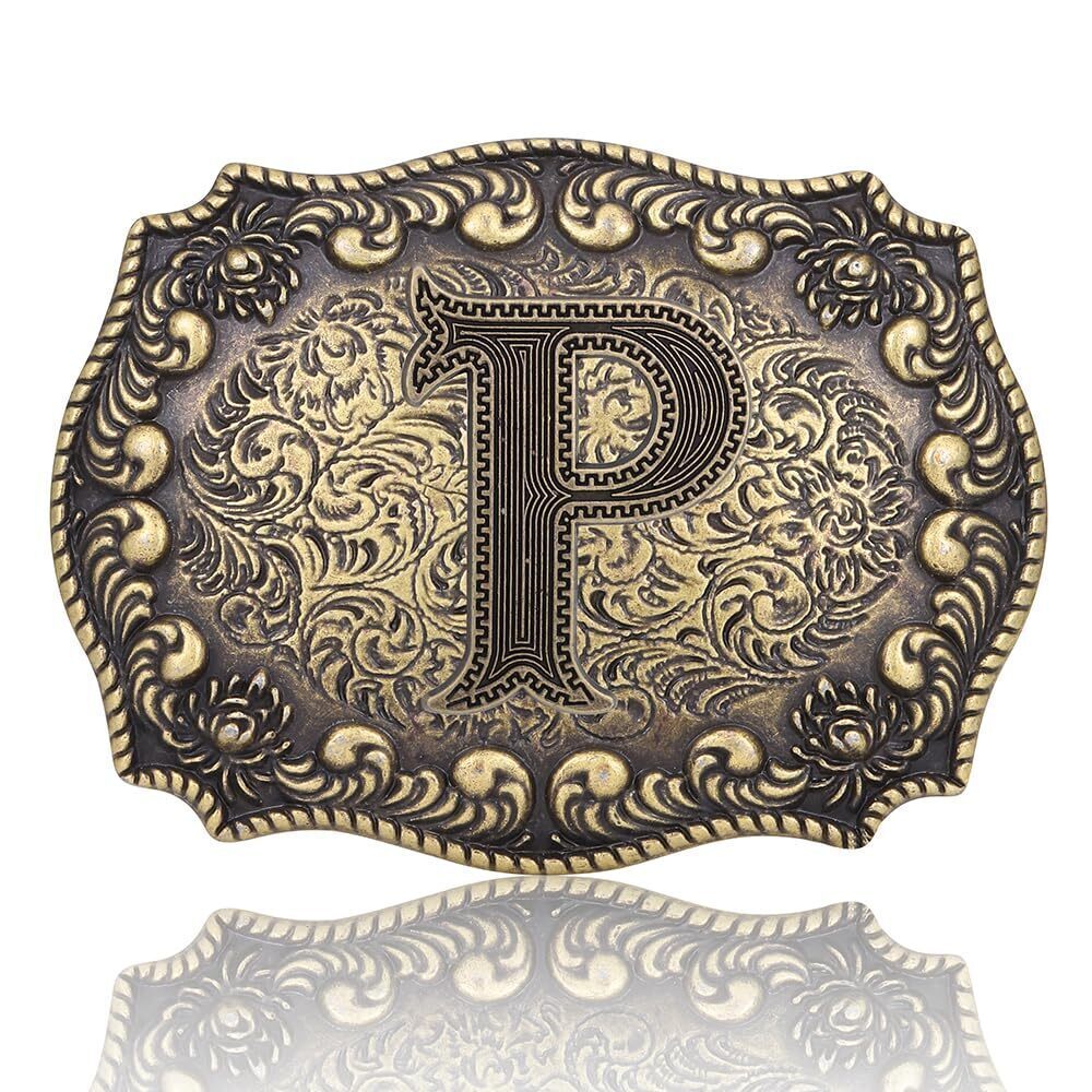 4847 Belt Buckles Western Cowboy Initial Letters ABCDJMR Texas Rodeo Belt